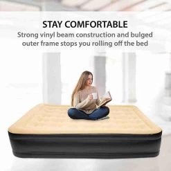 Merkloos Avenli 88030 Hoog Verhoogd Gevlokt Luchtbed | Queensize | Ingebouwde Pompen | Snelle En Gemakkelijke Inflatie -Kampeerclub 1200x1200 2434