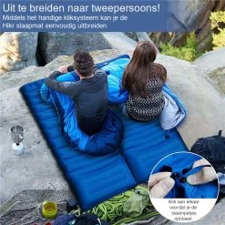 Hikr® Slaapmat 10cm+ Dikte - Comfortabel Luchtmatras - Zelfopblazend Met De Voet - TPU+40D Nylon - Slaapmatje Eenpersoons En Uit Te Breiden Tot Tweepersoons - Slaapmat Met Ingebouwde Pomp -Kampeerclub 1200x1200 2437