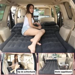 Merkloos Auto Luchtbed - Multifunctioneel - Achterbank - 2 Persoons - Opblaasbaar Bed - Luchtmatras - Reizen - Vakantie - Kamperen - Inclusief Elektrische Pomp - Zwart -Kampeerclub 1200x1200 2537