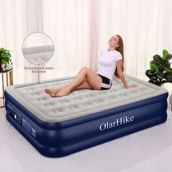 OlarHike Queen Size Luchtmatras Met Geïntegreerde Elektrische Pomp, Zelfopblazend Luchtbed, Voor 2 Personen, Premium Gastenbed, Opblaasbaar Matras Voor Camping Of Thuisgebruik, 203 X 152 X 46 Cm -Kampeerclub 1200x1200 2542