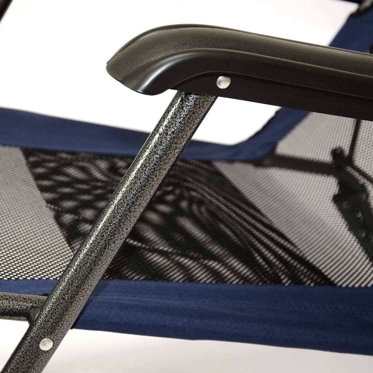 Ligstoel 155x60cm - Opvouwbaar Campingstoel Ligbed Strandstoel Tuinstoel Vouwligstoel Blauw 5 Ligstoel 155x60cm - Opvouwbaar Campingstoel Ligbed Strandstoel Tuinstoel Vouwligstoel Blauw - Afbeelding 5