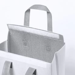 Merkloos Koeltas - Lunchtas - Koeltasje Lunch - Koelelementen - Isolatie - Volwassenen - Dames - Heren - Klittenbandsluiting - 23 X 29 Cm - Kunststof - Aluminium - Wit -Kampeerclub 1200x1200 453