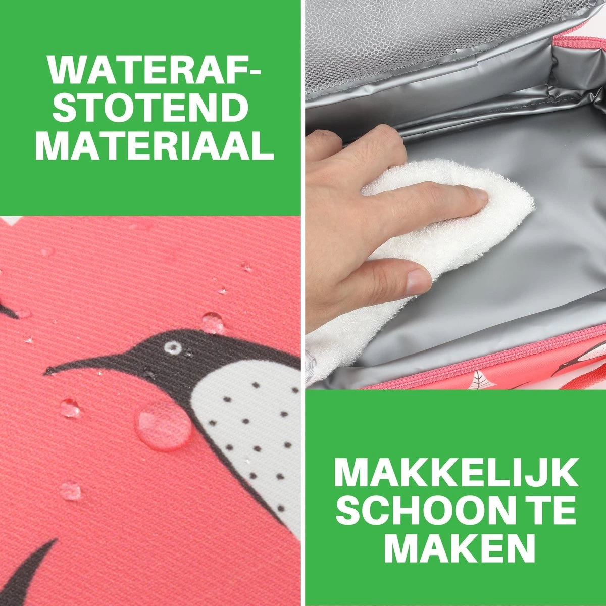Brisby 4 Laags Geïsoleerde Koeltas - Lunchtas 1.5 Liter - Roze Pinguïn 6 Brisby 4 Laags Geïsoleerde Koeltas - Lunchtas 1.5 Liter - Roze Pinguïn - Afbeelding 6