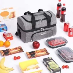 Lifewit 20L Koeltas | 20 Liter | Opvouwbaar | Koelbox-Koeltas | Isolatietas/ Picknicktas Voor Levensmiddelen / Grijs -Kampeerclub 1200x1200 511