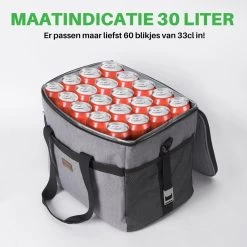 Packaway 4 Laags Geïsoleerde Koeltas - Lunchtas 30 Liter - Grijs -Kampeerclub 1200x1200 613
