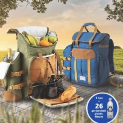 Cabinmax Koeltas - Koelrugzak - Picknick - Picknicktas Met Flessenhouder - Koelrugtas 24L - Olive Green -Kampeerclub 1200x1200 686