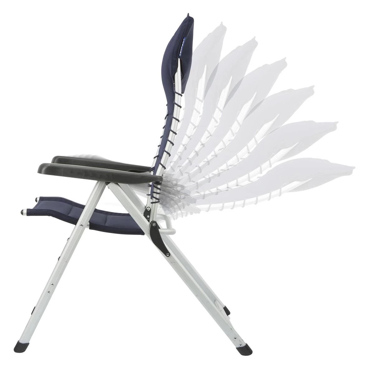 Campart Campingstoel CH-0592 - Opvouwbaar Met Hoofdsteun - 7 Verstelbare Standen - Lichtgewicht - Blauw 4 Campart Campingstoel CH-0592 - Opvouwbaar Met Hoofdsteun - 7 Verstelbare Standen - Lichtgewicht - Blauw - Afbeelding 4