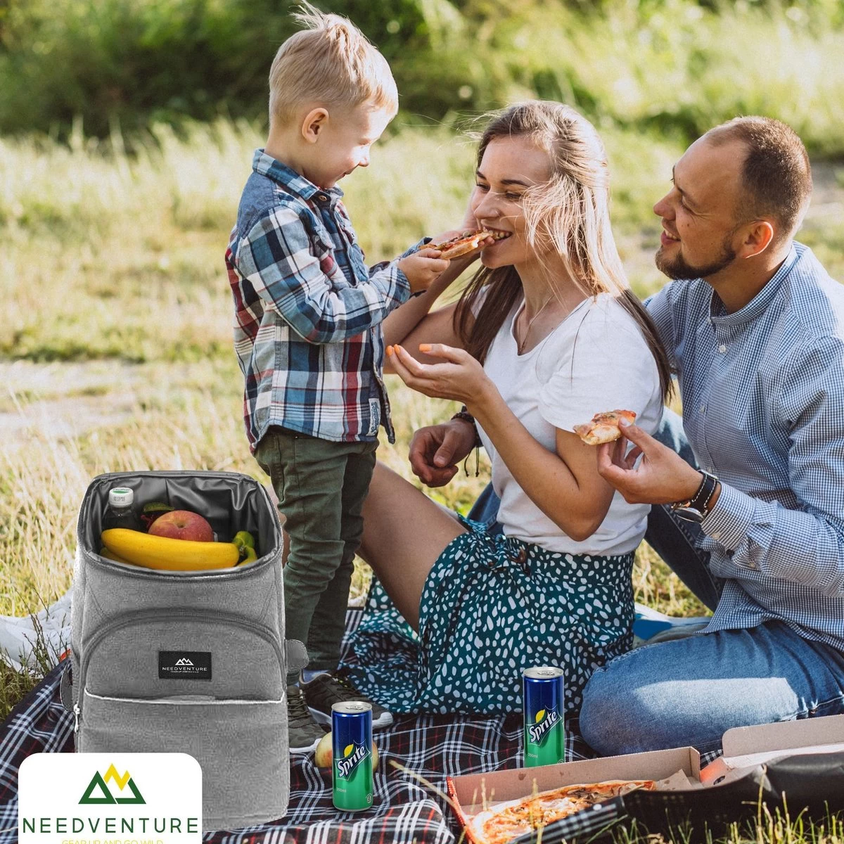 Needventure Koeltas - Lunchtas - Koelrugtas - Picknicktas - 20 Liter - Flessenhouder - Bieropener - Grijs 3 Needventure Koeltas - Lunchtas - Koelrugtas - Picknicktas - 20 Liter - Flessenhouder - Bieropener - Grijs - Afbeelding 3