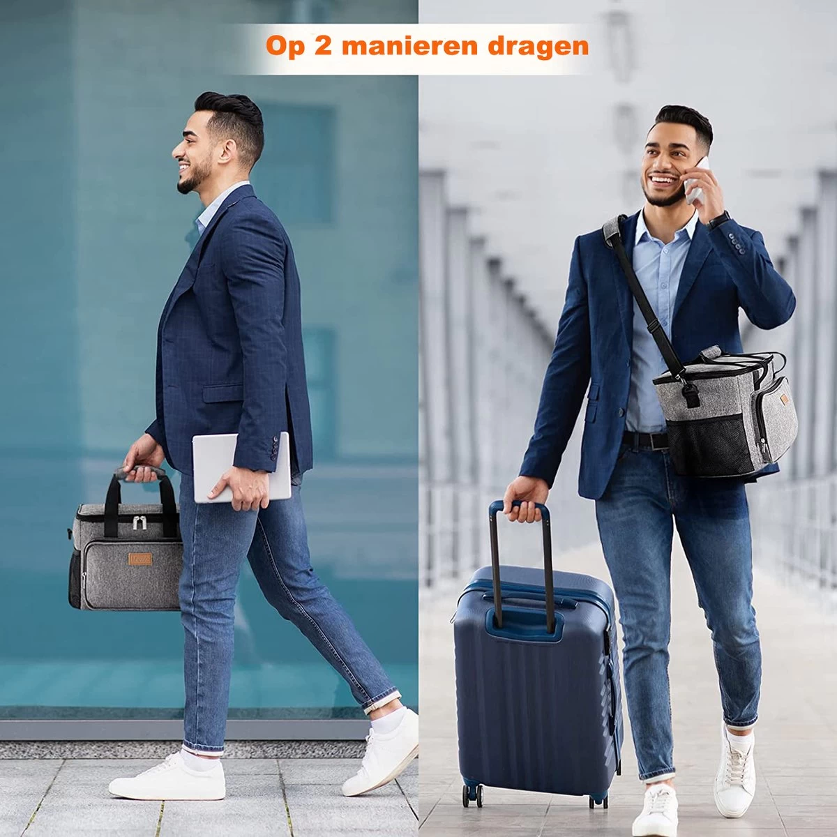 Lunchtas - Koeltas Voor Dames En Heren - Cool Bag - 4 Laags Geïsoleerde Koeltas - Kleine Cooler - Lunch Box - Lunchtas 15 Liter 4 Lunchtas - Koeltas Voor Dames En Heren - Cool Bag - 4 Laags Geïsoleerde Koeltas - Kleine Cooler - Lunch Box - Lunchtas 15 Liter - Afbeelding 4
