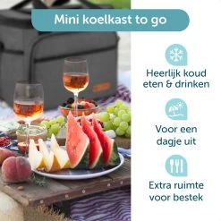 ForDig Koeltas L Zwart (15 Liter) - Gemaakt Van 600D Polyester Met PEVA-Voering - Ruimte Voor 20 Blikjes Of 10 Halve Liter Flessen - Opvouwbaar Koel Tas Met Easy-Acces Flap - Ruimte Voor Bestek - Picknick Cool Bag - Coolerbag - Grote Cooler -Kampeerclub 1200x1200 808