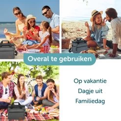 ForDig Koeltas L Zwart (15 Liter) - Gemaakt Van 600D Polyester Met PEVA-Voering - Ruimte Voor 20 Blikjes Of 10 Halve Liter Flessen - Opvouwbaar Koel Tas Met Easy-Acces Flap - Ruimte Voor Bestek - Picknick Cool Bag - Coolerbag - Grote Cooler -Kampeerclub 1200x1200 809