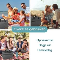 ForDig Koeltas XL Zwart (30 Liter) - Gemaakt Van 600D Polyester Met PEVA-Voering - Ruimte Voor 40 Blikjes Of 20 Halve Liter Flessen - Opvouwbaar Koel Tas Met Easy-Acces Flap - Ruimte Voor Bestek - Picknick Cool Bag - Coolerbag - Grote Cooler -Kampeerclub 1200x1200 849