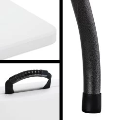 Casaria Tuintafel Opvouwbaar – Met Draaggreep 220x70 Cm – Wit -Kampeerclub 1200x1200 90