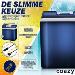 Coazy Koelbox 24L Elektrisch 12v 230 Volt - Met ECO Modus Voor Auto & Camping - Elektrische Frigobox Klein - Verkoelt En Verwarmt - Eco Modus - MiniBar - Electrische Mini Koelkast -Kampeerclub 1200x1200 987