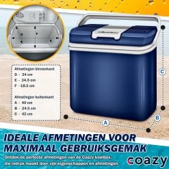 Coazy Koelbox 24L Elektrisch 12v 230 Volt - Met ECO Modus Voor Auto & Camping - Elektrische Frigobox Klein - Verkoelt En Verwarmt - Eco Modus - MiniBar - Electrische Mini Koelkast -Kampeerclub 1200x1200 989