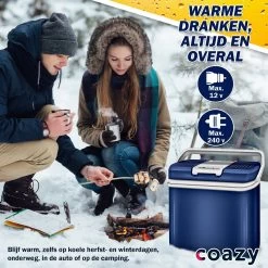 Coazy Koelbox 24L Elektrisch 12v 230 Volt - Met ECO Modus Voor Auto & Camping - Elektrische Frigobox Klein - Verkoelt En Verwarmt - Eco Modus - MiniBar - Electrische Mini Koelkast -Kampeerclub 1200x1200 990