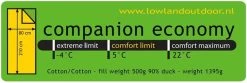 LOWLAND OUTDOOR® Donzen Slaapzak - Companion Economy - 210x80 Cm - Rood -Kampeerclub 1200x403