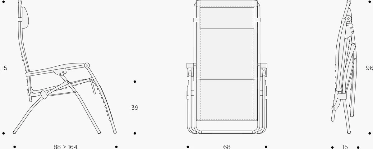 Lafuma RSXA Clip - Relaxstoel - Verstelbaar - Inklapbaar - Zero Gravity - Moss 5 Lafuma RSXA Clip - Relaxstoel - Verstelbaar - Inklapbaar - Zero Gravity - Moss - Afbeelding 5
