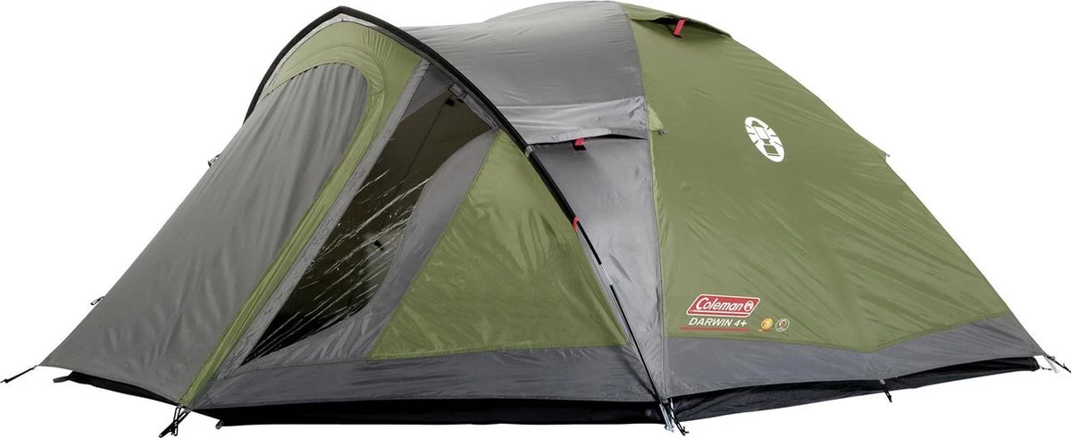 Coleman Darwin 4 Plus Koepeltent - 4-Persoons - Groen 2 Coleman Darwin 4 Plus Koepeltent - 4-Persoons - Groen - Afbeelding 2