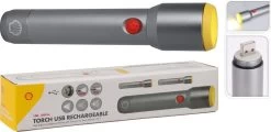Shell Zaklamp - Oplaadbaar - Met USB - 3 Standen - LED Zaklamp - 100-270lm - IP55 Waterdicht