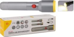 Shell Zaklamp - Oplaadbaar - Met USB - 3 Standen - LED Zaklamp - 500lm - IP55 Waterdicht
