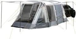 Skandika Pitea XL UP Tent – Koepeltenten - Autotent – 4 Persoons Campingtent Voor SUV, Caddy, Auto, CUV – Vrijstaand – Met/zonder Slaapcabine – Max. Stahoogte 200 Cm – Waterdicht Met 3000mm Waterkolom - 515 X 300 X 200 Cm (LxBxH) – Kamperen - Grijs