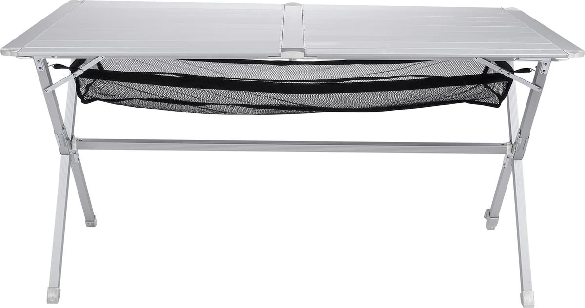 Campart Campingtafel XL TA-0806 - Opvouwbaar, Lichtgewicht En Met Verstelbare Poten - Kampeertafel Inklapbaar Inclusief Opbergtas - 140 X 80 X 70 Cm - Wit 2 Campart Campingtafel XL TA-0806 - Opvouwbaar, Lichtgewicht En Met Verstelbare Poten - Kampeertafel Inklapbaar Inclusief Opbergtas - 140 X 80 X 70 Cm - Wit - Afbeelding 2