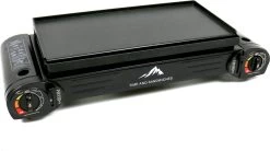 T&S - Draagbaar Dubbel Gasvuur Met Grillplaat En Transportkist - Camping Kooktoestel - Kookstel - Bakplaat - Gasfornuis - 2 Pits - Elektrische Ontsteking - Kookvuur - Kampeer Vuur -Kampeerclub 1200x670 3