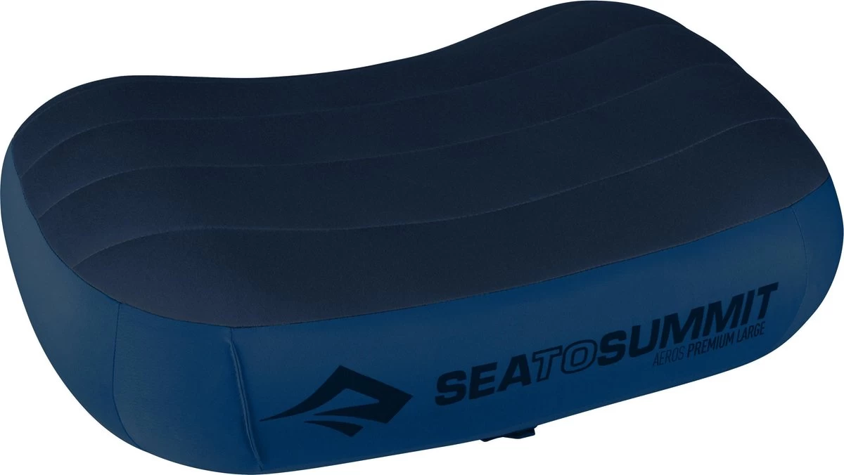 Sea To Summit Aeros Premium - Opblaasbaar Hoofdkussen - Large Navy Blue 1 Sea To Summit Aeros Premium - Opblaasbaar Hoofdkussen - Large Navy Blue
