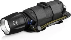 Militaire Zaklamp LED Oplaadbaar USB - 3000 Lumen - Holster - 3000 MAh Batterij - Aanpasbare Zoom - 5 Lichtmodi - IP65 Spatwaterdicht - Zwart -Kampeerclub 1200x680 7