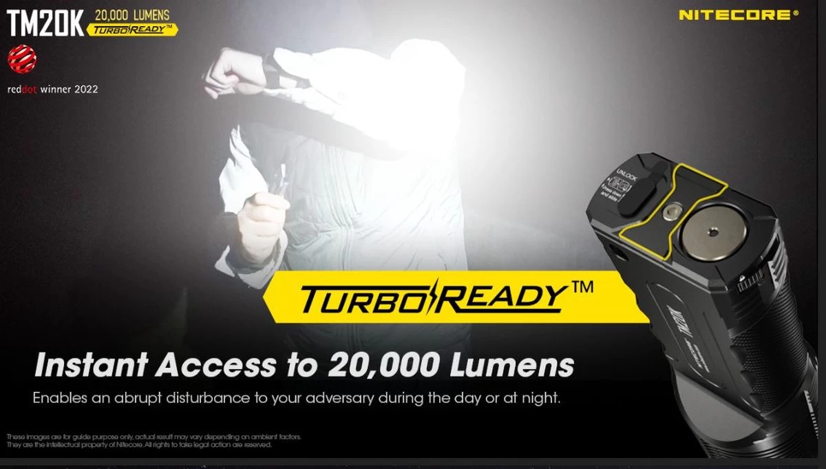 Nitecore TM20K 20,000 Lumen - Tactische Zaklamp - Oplaadbaar - Zoeklamp 3 Nitecore TM20K 20,000 Lumen - Tactische Zaklamp - Oplaadbaar - Zoeklamp - Afbeelding 3