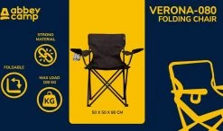 Abbey Camp Campingstoel - Vouwstoel - Zwart -Kampeerclub 1200x710