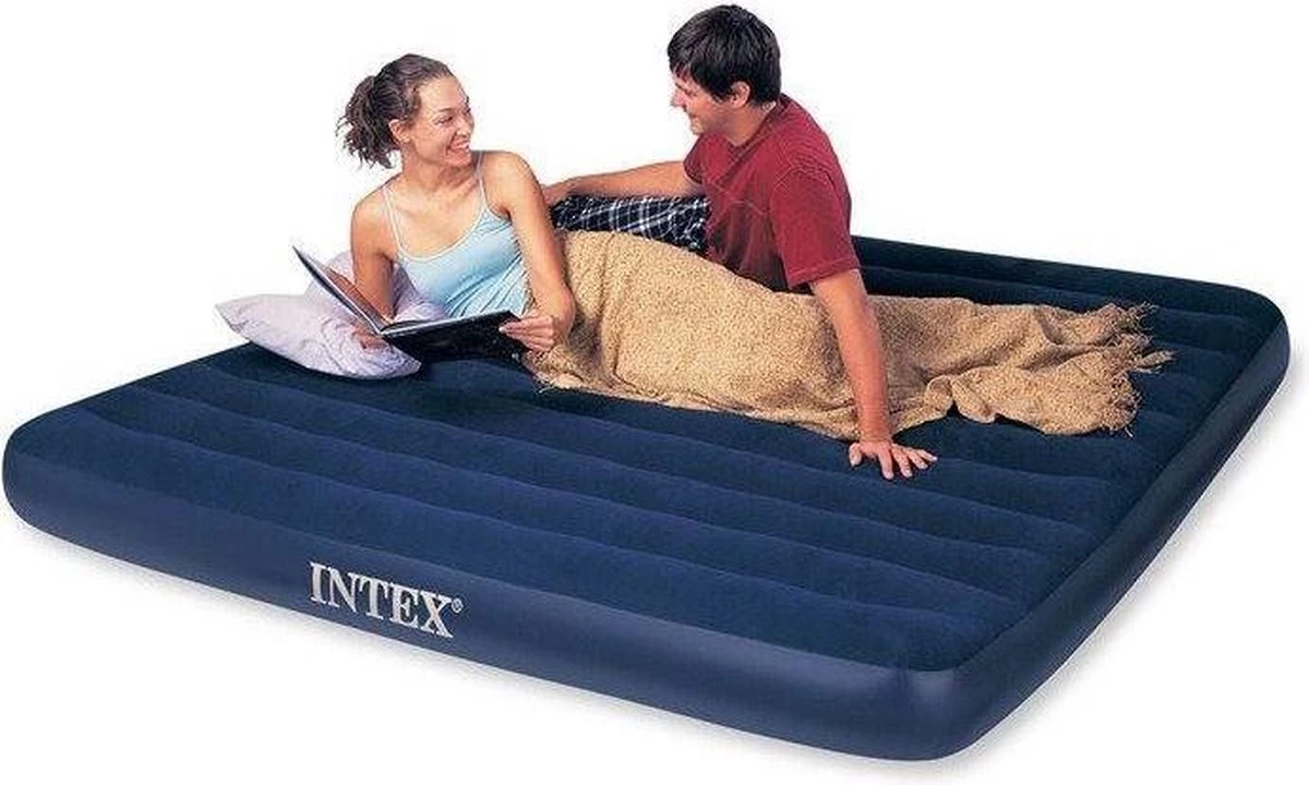 Intex King Luchtbed - 2-persoons - 203x183x22 Cm 5 Intex King Luchtbed - 2-persoons - 203x183x22 Cm - Afbeelding 5
