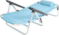 Bo-Camp Beach Chair - Monaco - Aluminium - Blauw -Kampeerclub 1200x728
