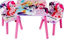 My Little Pony Houten Tafel Met 2 Stoeltjes