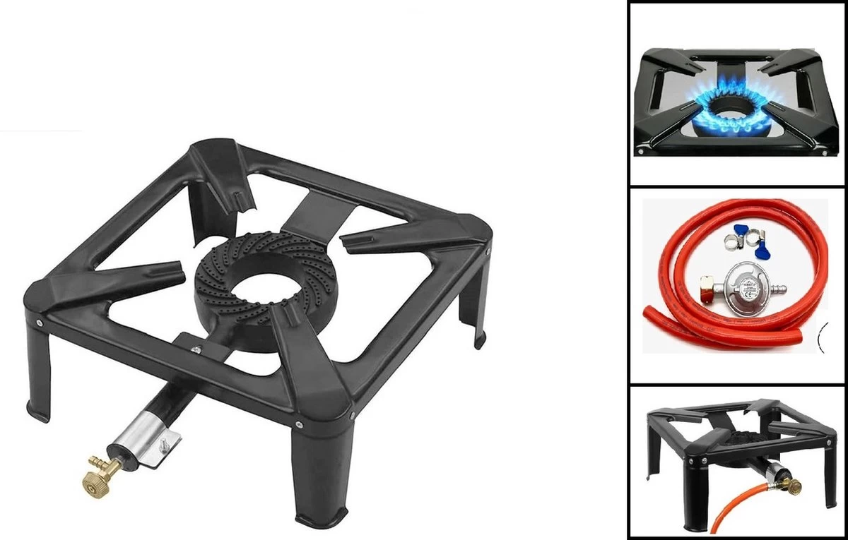 SMH LINE® Wokbrander - Kooktoestel - 40x40cm - 7,5 KW - Incl, Drukregelaar 1 SMH LINE® Wokbrander - Kooktoestel - 40x40cm - 7,5 KW - Incl, Drukregelaar