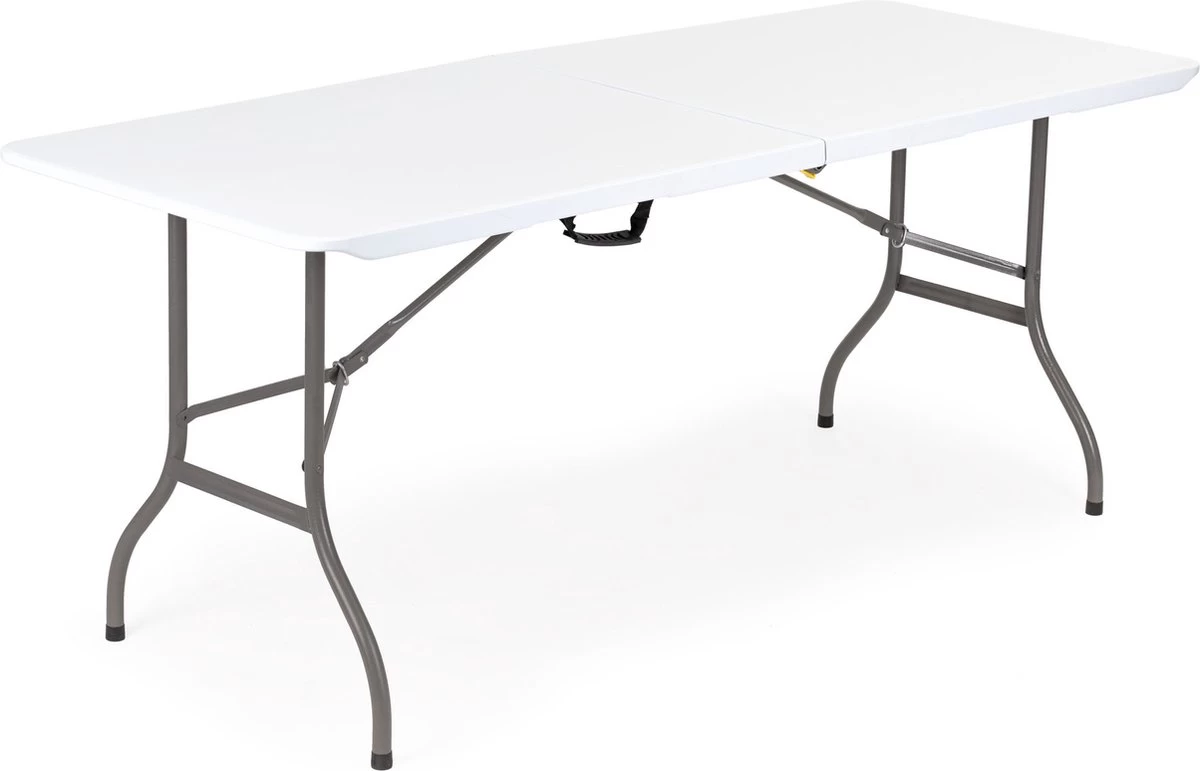 Inklapbare Tafel - Opklaptafel - 180x70x73,5 Cm - Wit 2 Inklapbare Tafel - Opklaptafel - 180x70x73,5 Cm - Wit - Afbeelding 2