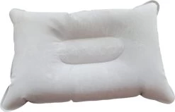 Reiskussen - Kampeer Kussen – Strand Kussen - Festival Kussen – Picknick Kussen - Vliegtuig Kussen – Hoofdkussentje - Kamperen – Op Reis – Opblaasbare Kussentje – Grijs