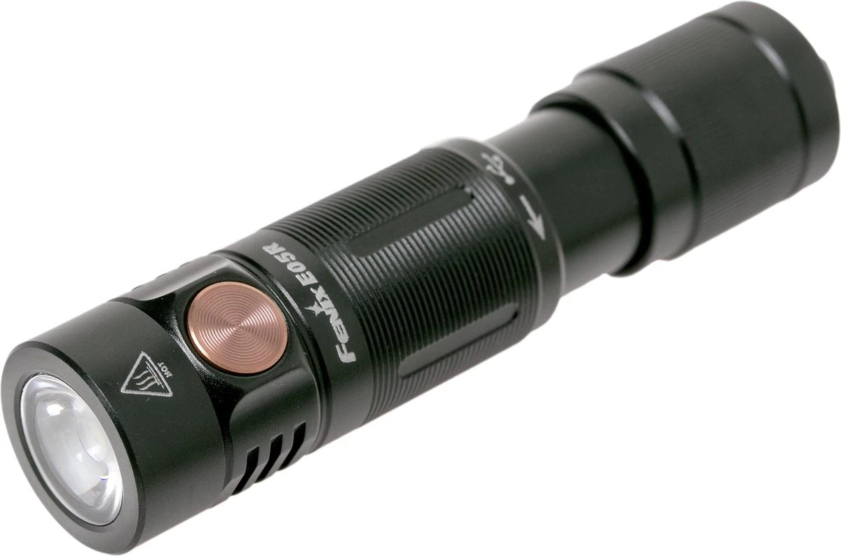 Fenix E05R Zaklamp FEE05R-B Sleutelhangerzaklamp Oplaadbaar Compact Every Day Carry,400 Lumen, Zwart, Aluminium 2 Fenix E05R Zaklamp FEE05R-B Sleutelhangerzaklamp Oplaadbaar Compact Every Day Carry,400 Lumen, Zwart, Aluminium - Afbeelding 2
