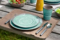Bo-Camp Servies Halo - 12 Delig Melamine - Aqua -Kampeerclub 1200x800 168