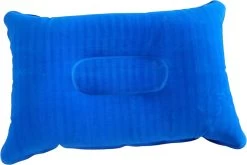 Reiskussen - Kampeer Kussen – Strand Kussen - Festival Kussen – Picknick Kussen - Vliegtuig Kussen – Hoofdkussentje - Kamperen – Op Reis – Opblaasbare Kussentje – Blauw