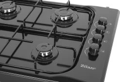 Zilan - Vrijstaande Gaskookplaat - 4 Branders - Gaskooktoestel 4 Pits - Zwart - Roestbestendig -Kampeerclub 1200x819 2