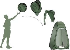 NordFalk Douchetent Pop-up 190 Cm - Camping Douche - Omkleedtent - Incl. Tentharingen En Draagtas - Groen -Kampeerclub 1200x848 2