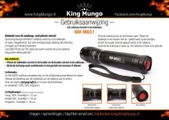Led Zaklamp - Zeer Fel 2000 Lumen - Inclusief 4 AA Batterijen - King Mungo Zaklampen -Kampeerclub 1200x855 3