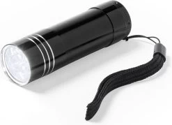 Zaklamp Led - Op Batterijen - Zaklamp Met Batterij - Noodverlichting - Aluminium - AAA - Zwart