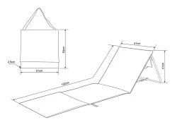 Intimo Strandmat - 2 Stuks - Grijs - 100x51x41cm -Kampeerclub 1200x874