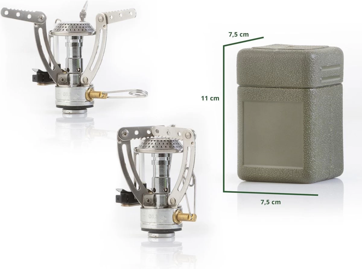 MacGyver Gasbrander Mini RVS - Camping Kookstel - Kookbrander - 10 Cm - Elektronische Ontsteking 6 MacGyver Gasbrander Mini RVS - Camping Kookstel - Kookbrander - 10 Cm - Elektronische Ontsteking - Afbeelding 6