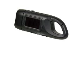 POWERplus Seahorse Dynamo En Solar Oplaadbare 3 LED Zaklamp Met Karabijnhaak | Kleur:zwart | Amorphous Zonnecel -Kampeerclub 1200x900 79