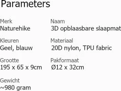 Naturehike® 3D Luchtmatras Premium - Comfortabel R-waarde 2.0 - Extra Dikke Slaapmat - Luchtbed Kamperen - Opblaasbaar Matras - Lichtgewicht - Outdoor - Camping -Kampeerclub 1200x906 1