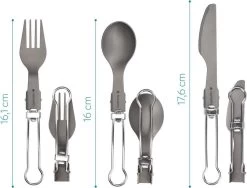 Navaris Campingbestek Van Titanium - Set Met Vork, Mes En Lepel - Inklapbaar - Bestekset Voor Onderweg - Inclusief Karabijnhaak En Bewaarzakje -Kampeerclub 1200x913 9